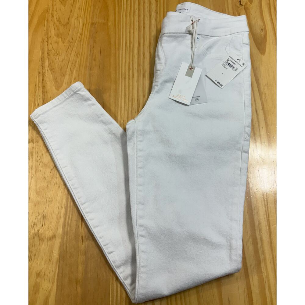 Good American Good Legs Skinny Women’s Jeans GLCOWB046T Stretch White Size 2 NWT